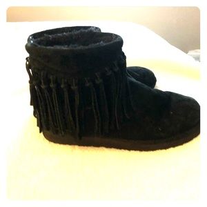 Black Fringe Ugg Boots